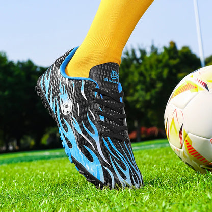 Chaussures de football professionnelles pour enfants et hommes, chaussures de sport à tige basse avec soutien de la cheville, pour jeunes, entraînement et matchs, antidérapantes et durables
