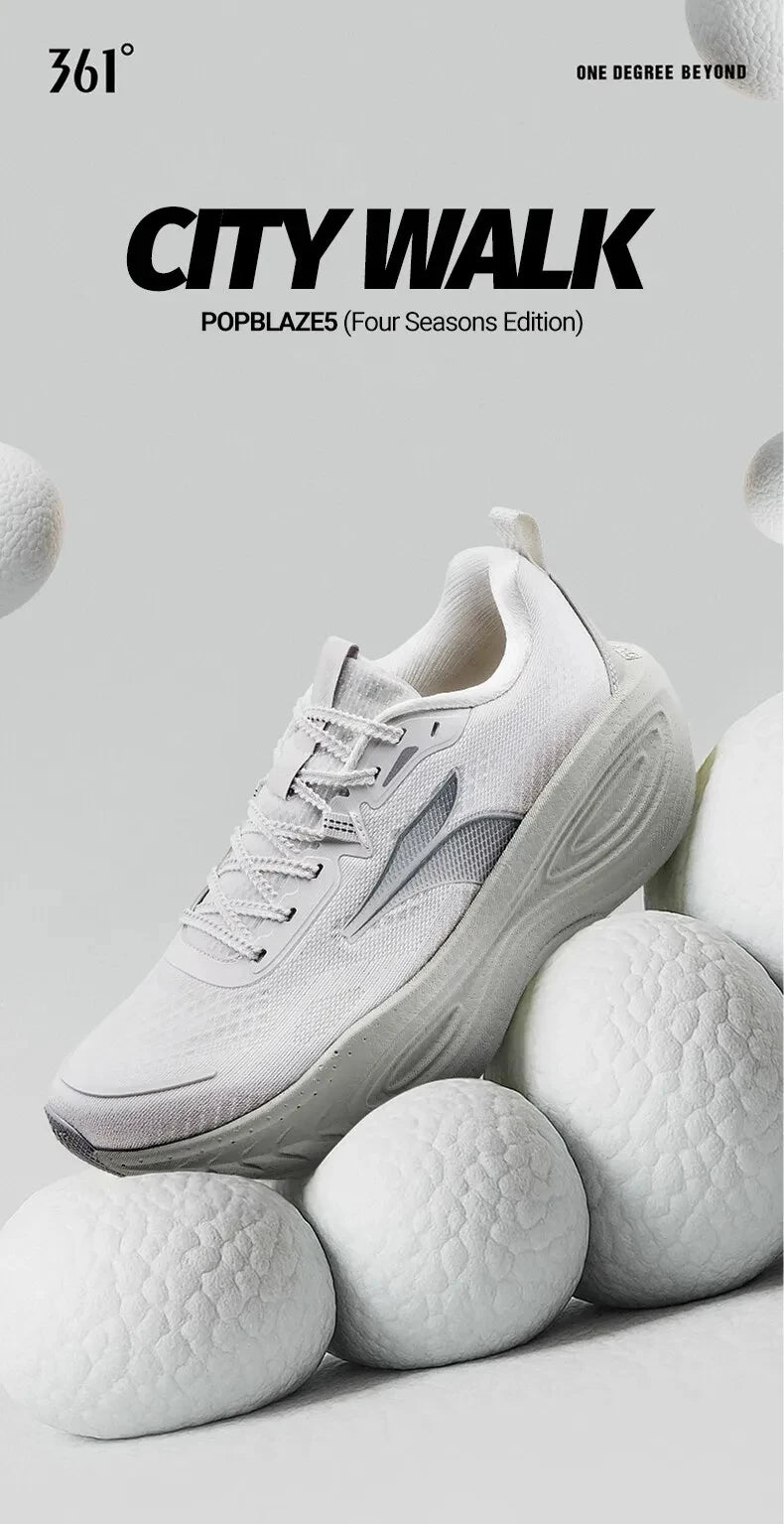 361 Degrees PopBlaze 5 Herren-Laufschuhe – Neue Dämpfung, dicke Sohle, atmungsaktiv, rutschfest, Outdoor-Jogging, Herren-Sneaker 672532212