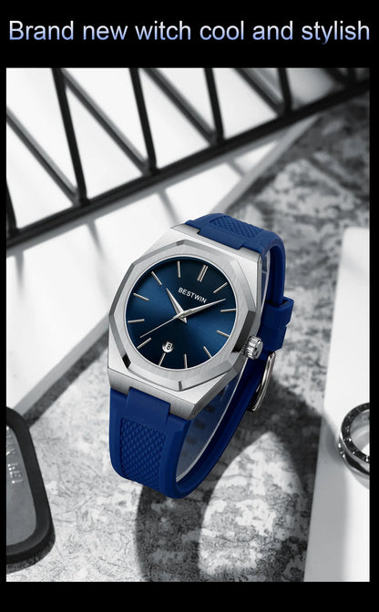 Luxury Quartz Wristwatch Silicone Strap reloj hombre Sport Watch for Man Fashion Date Original Waterproof Clock
