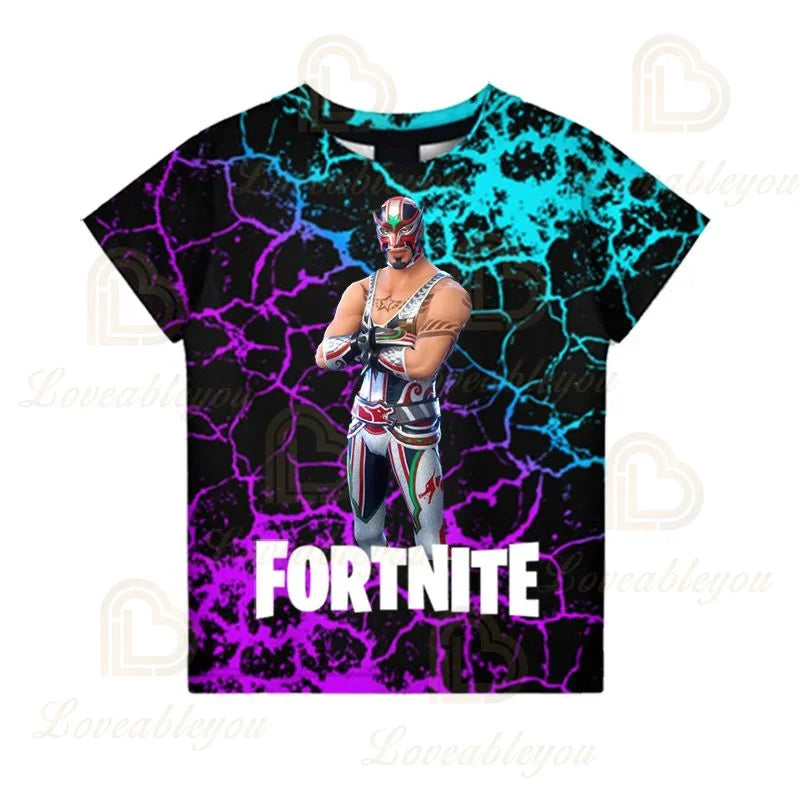 Fortnite Victory Royale Ninja Fashion 3D -T-paidat, kesäiset lyhythihaiset lastenvaatteet, sarjakuvapainatus, vauvanvaatteet, lasten T-paita