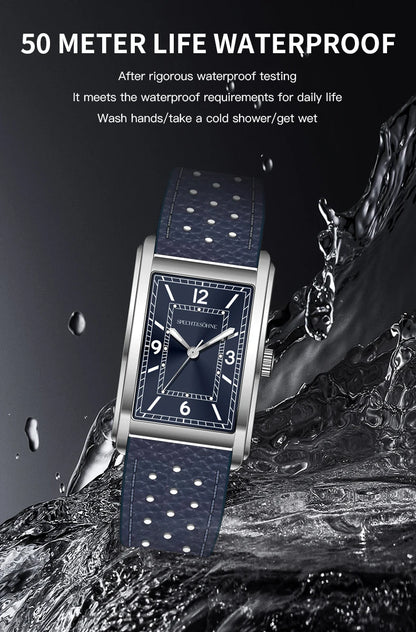 2025 New High Quality 27MM Specht & Söhne Square Men's Watch Sweep VH31 Movement Steel Reloj Hombre Sapphire Crystal Waterproof