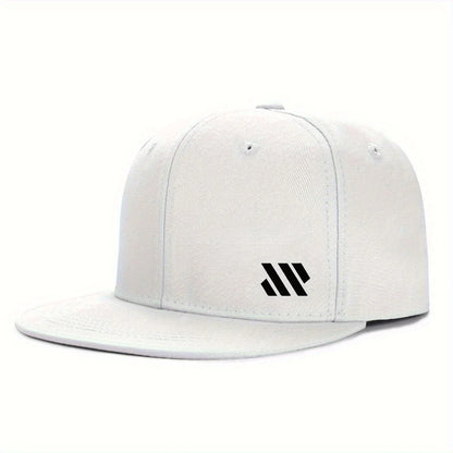 Baseball-lippis, jossa on valkoinen logo. Unisex-malli, säädettävä, hengittävä, tasainen lieri, kevyt ulkoilu- ja matkalippis, päähine.