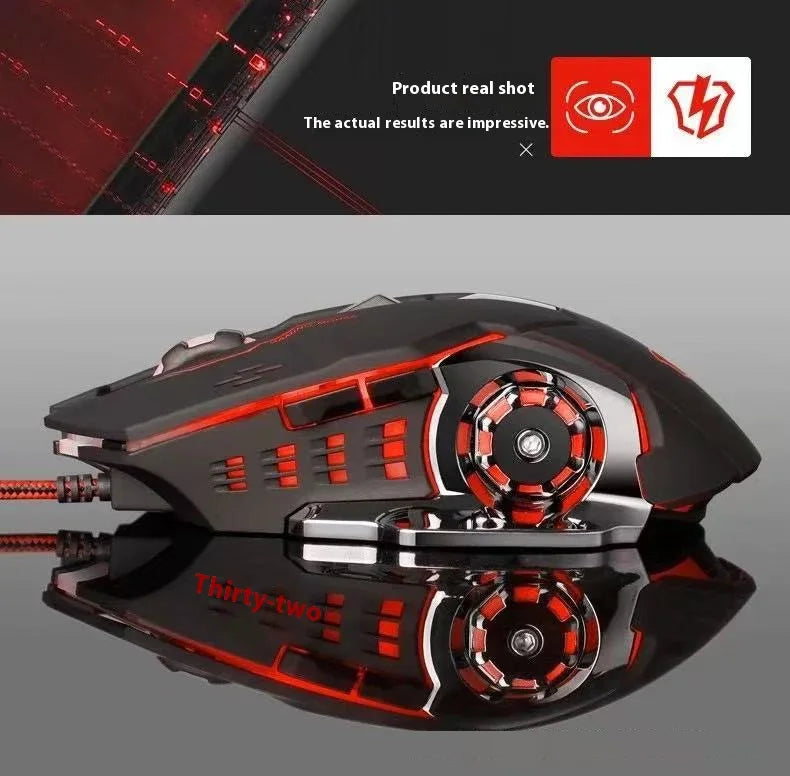 Q13 2.4G Bluetooth Wireless Mouse RGB Backlight DPI Adjustable 6 Keys USB Rechargeable Mechanical E-Sports Mouse for PC Laptop