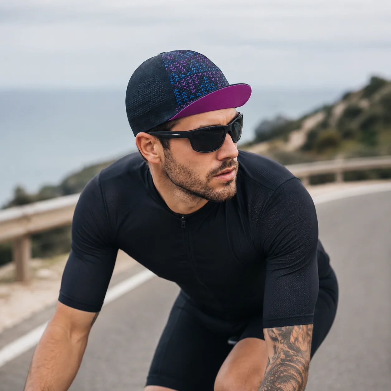 Hiserwa Cycling Cap Men Women Breathable Quick Dry Bike Hat Summer Sun Protection Lightweight Bicycle Headwear MTB Cycling Cap