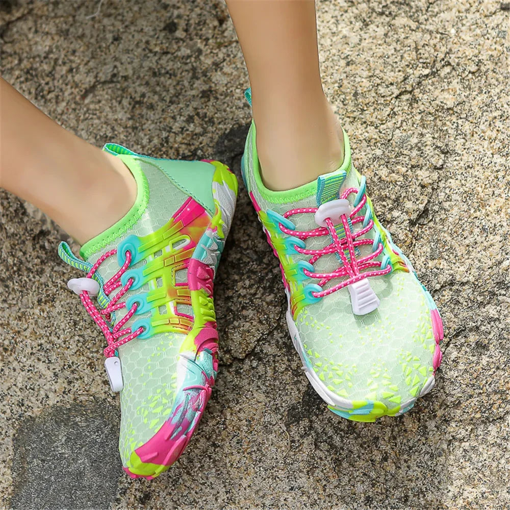New 12 Colors Water Shoes Kids Summer Beach Five Fingers Barefoot Swimming Aqua Shoes Quick Dry Seaside River Children Sneakers