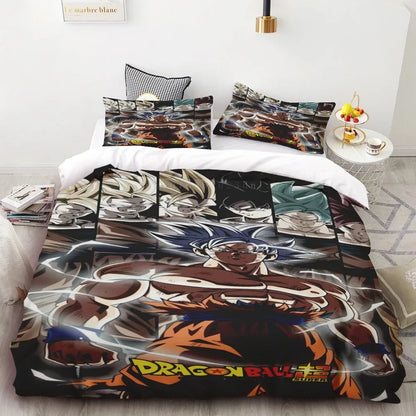 „Goku“ antklodžių užvalkalų rinkinys „Dragon Ball“ paaugliams skirtas patalynės rinkinys, antklodžių užvalkalai vaikams, berniukams, geriausios dovanos, „Queen“ ir „King“ dydžių miegamojo dekoracija
