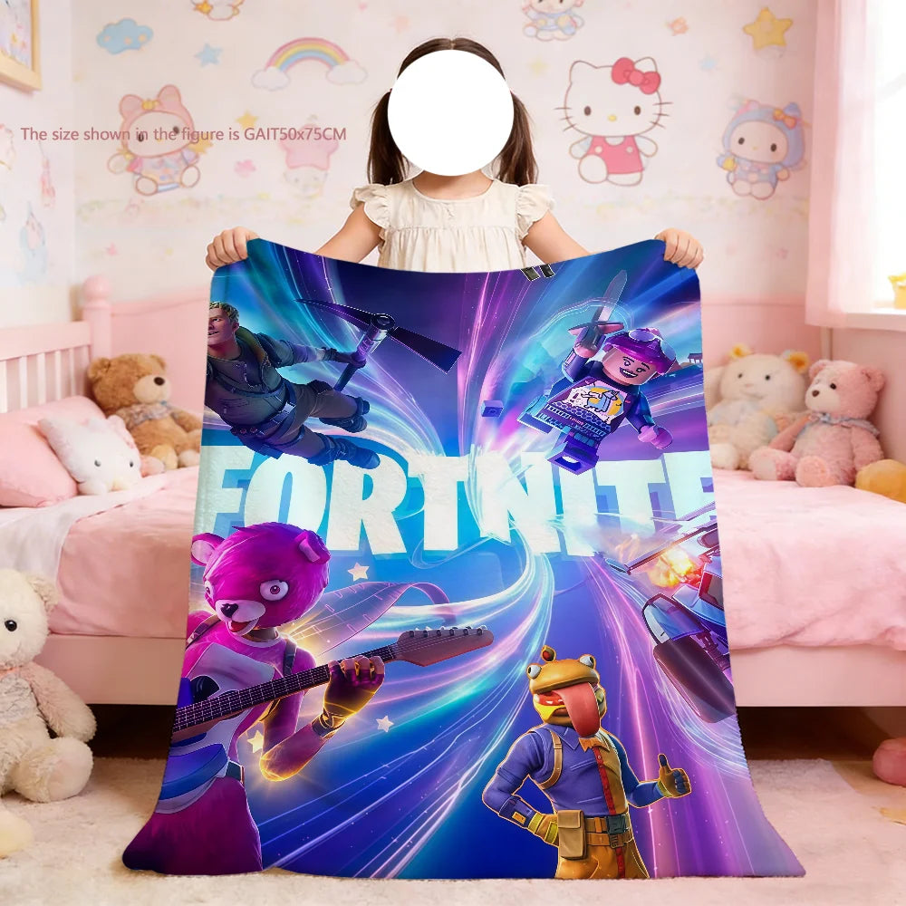 Game Cool F-Fortnite Blanket For Soft Throw Blanket for Picnic Bed Sofa Home Bedroom Cozy Warm Comfortable