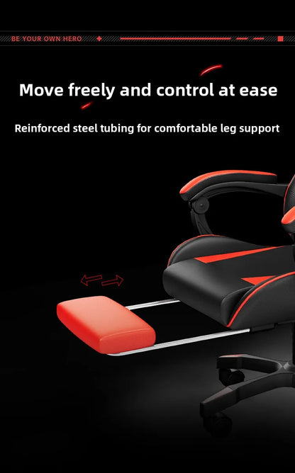 Sedia da gaming ergonomica per computer e scrivania, poltrona reclinabile per home office con supporto lombare per sessioni prolungate, sedia da gioco