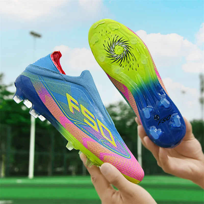 New Men Football Boots Non-Slip High-quality Soccer Shoes Grass Cleats High-top Futsal Sneakers Match Indoor Hot-selling Outdoor