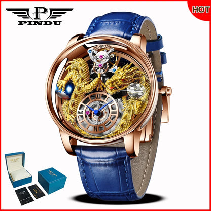 PINDU Design 2025 NEW Men's Watch Diamond Tourbillion Top Brand Luxury Astronomia Quartz Watch Men's Sapphire Glass Waterproof Watch