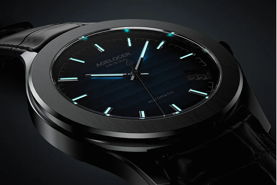 AGELOCER Original Baikal Watch Men's Big Calendar Business Formal Automatic Mechanical Watch Birthday Gift for Men