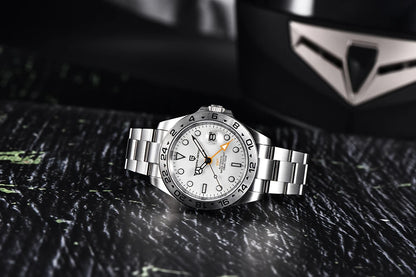 Pagani Design 2026 New Men's Automatic Mechanical Watch GMT Sapphire Stainless Steel Waterproof 10Bar Luminous BWG-9 Watch for Men