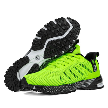 Baasploa Herren-Laufschuhe – Marke: Casual, leichte Designer-Jogging-Schuhe aus Mesh für Herren, atmungsaktive Sport- und Wanderschuhe mit Schnürung