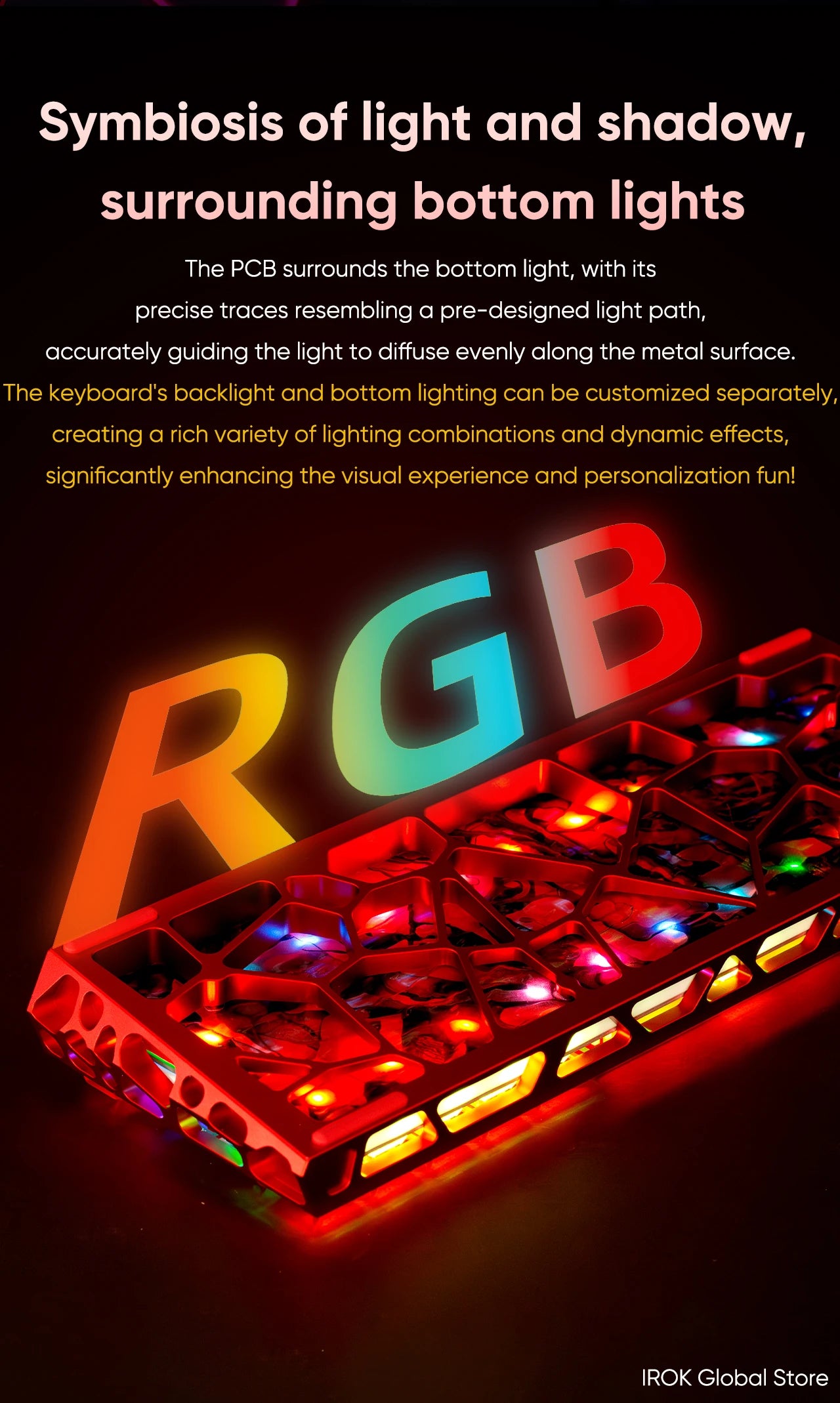 IROK MG63 Hollow Aluminium Gaming Magnetic Mechanical Keyboard 60% RT 0.001mm 8KHz 0.07ms 512K RGB Hot Swap Wired Gamer Keyboard