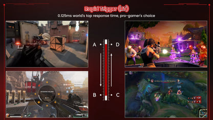 ATTACK SHARK x MAMBASNAKE X60 HE 8K Rapid Trigger Keyboard Magnetic Switch, Tri-Mode Connection, 0.01mm Rapid Trigger Accuracy