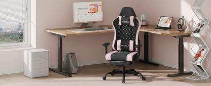 WOLTU Massage Gaming Chair Ergonomic Adjustable Height Office Armchair with Headrest Footrest Swivel Chair Mesh Computer Chair