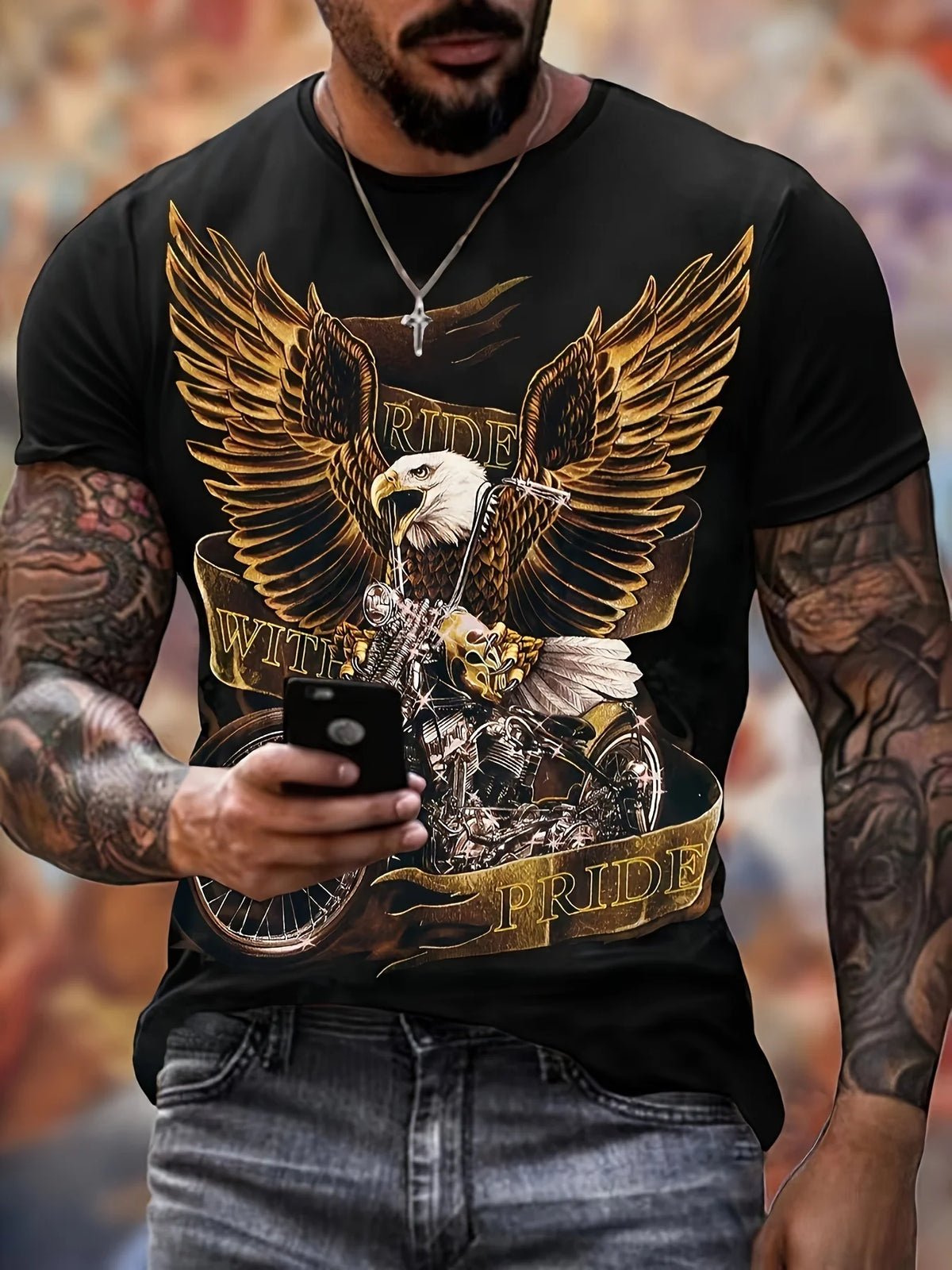 Fashion Eagle T-shirts met print Luxe T-shirt Zomer T-shirts voor heren Casual tops T-shirt met korte mouwen 3D-print Herenkleding