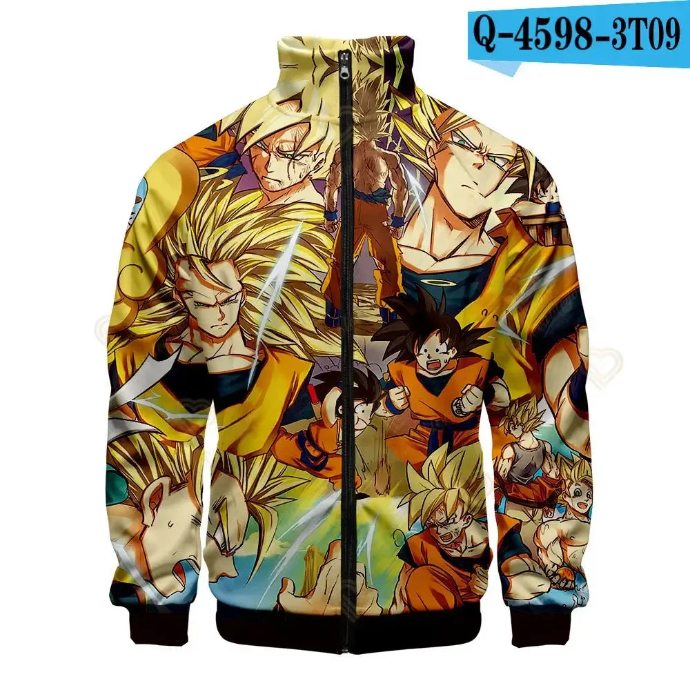 Dragon Ball 3D Print Zipper Hoodie Cool Fashion Men/Women/Kids Long Sleeve Hoodies Sweatshirt Casual Cosplay Jacket Clothes Produit gaming premium Fraquane