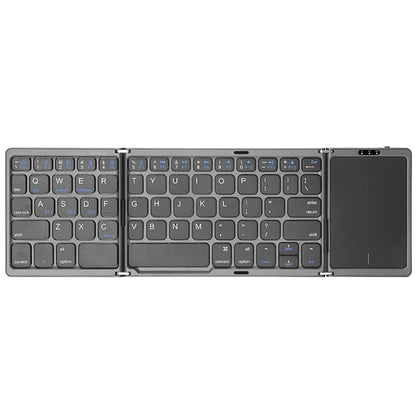 KEBIDUMEI Three Bluetooth Keyboard Tri-fold Keyboard with Touchpad Mini Keyboard Rechargeable Keyboard for Windows Android IOS