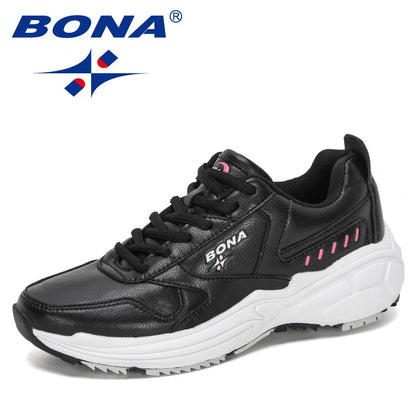 BONA New Designers Classic Sneakers Running Shoes Women Outdoor Sports Shoes Comfortable Running Shoes Ladies Walking Shoes