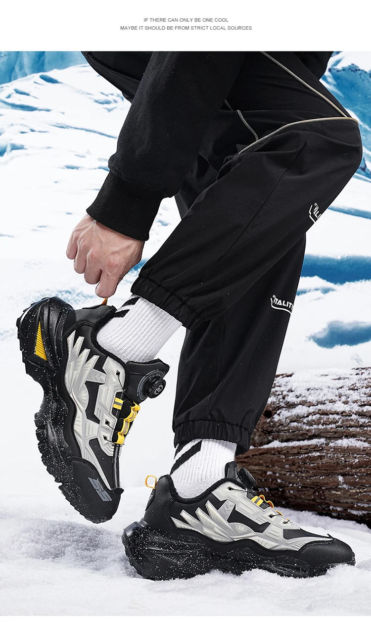 Men's Boots 2025 New Winter Slippers Warm Men Shoes Waterproof Non-Slip Plush Sneakers Male Tennis Shoes Boots Men Sneakers Winter