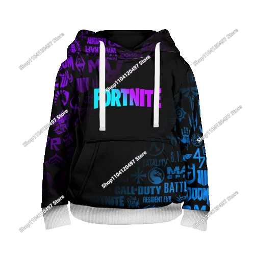 Game Fortnite Cosplay Hoodies Children's Adult Unisex Sweatshirt Pullover Hoodies Coat Casual Uniforms Halloween Outfits