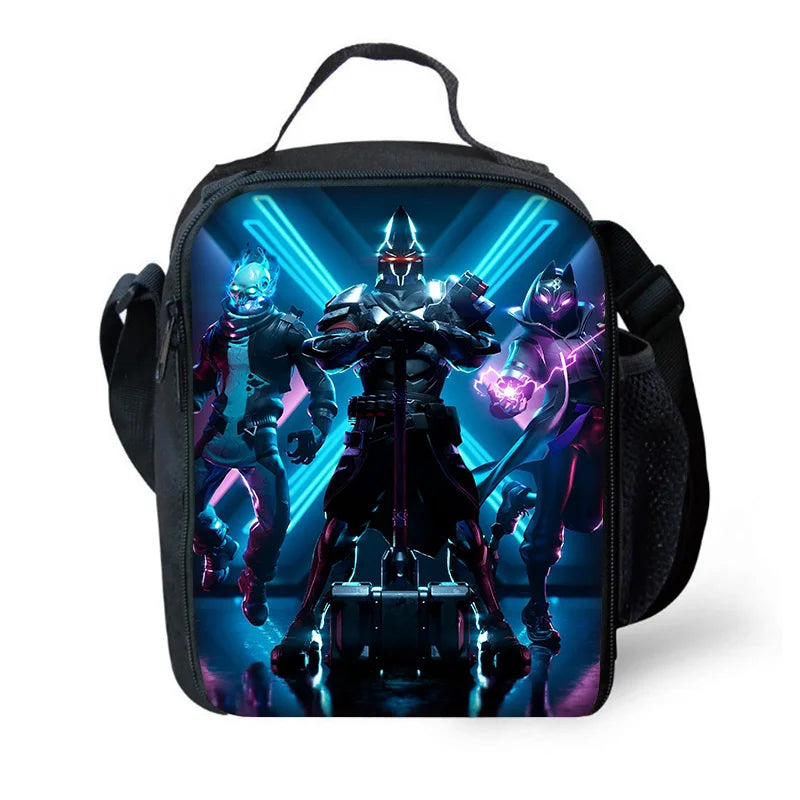 Child Insulated Large Fortnite Capacity Bag for Boy Hot Game Girl Student Outdoor Picnic Reusable Thermal Cooler Lunch Box