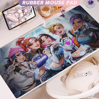 Fashion Large FPS 900x400 Anime Gaming Girl Overwatch Laptop Office Rubber Soft Desk Mat Gaming Mousepad XXL