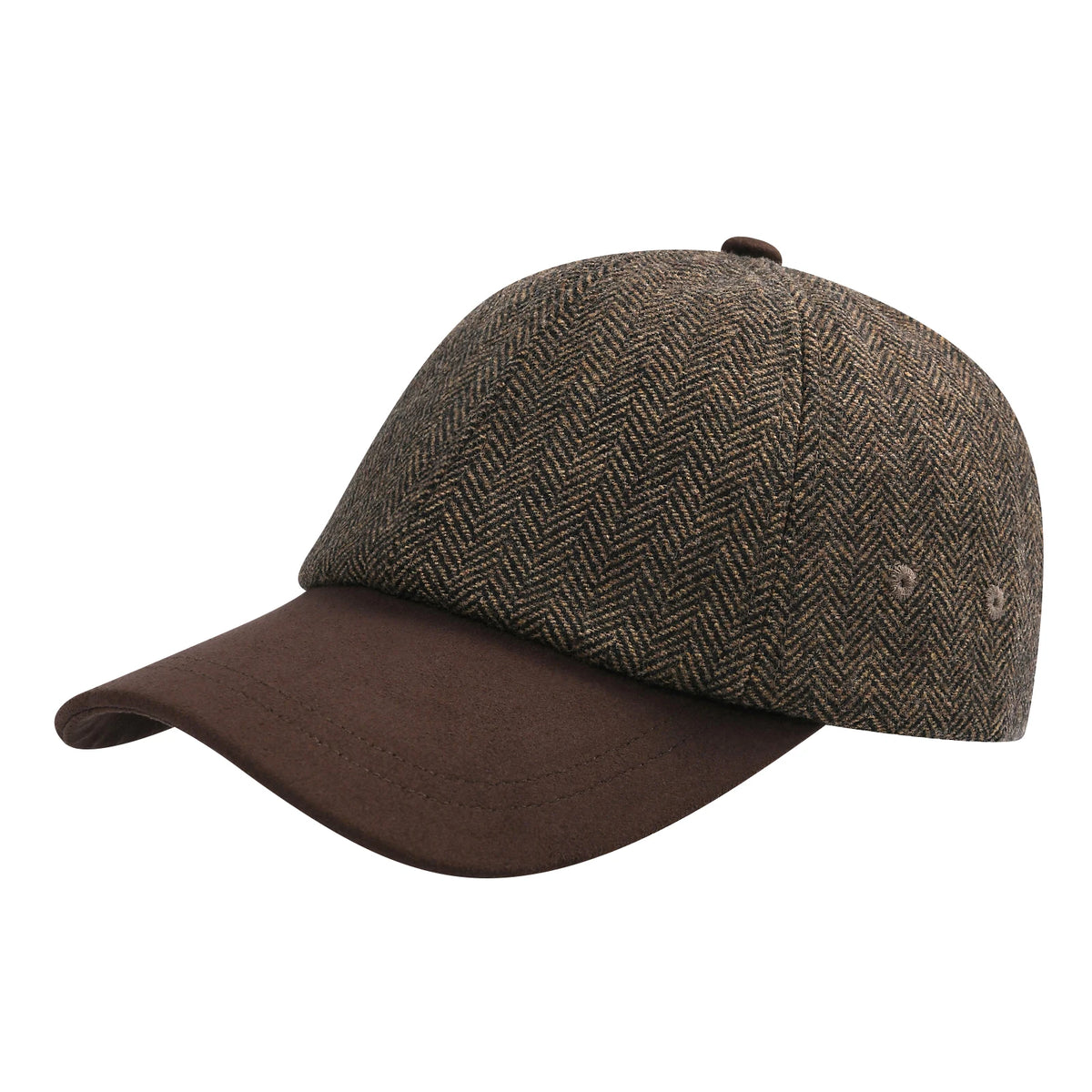 BOTVELA Șapcă de baseball din lână tweed pentru bărbați, stil casual, moale, ajustabilă, fără structură