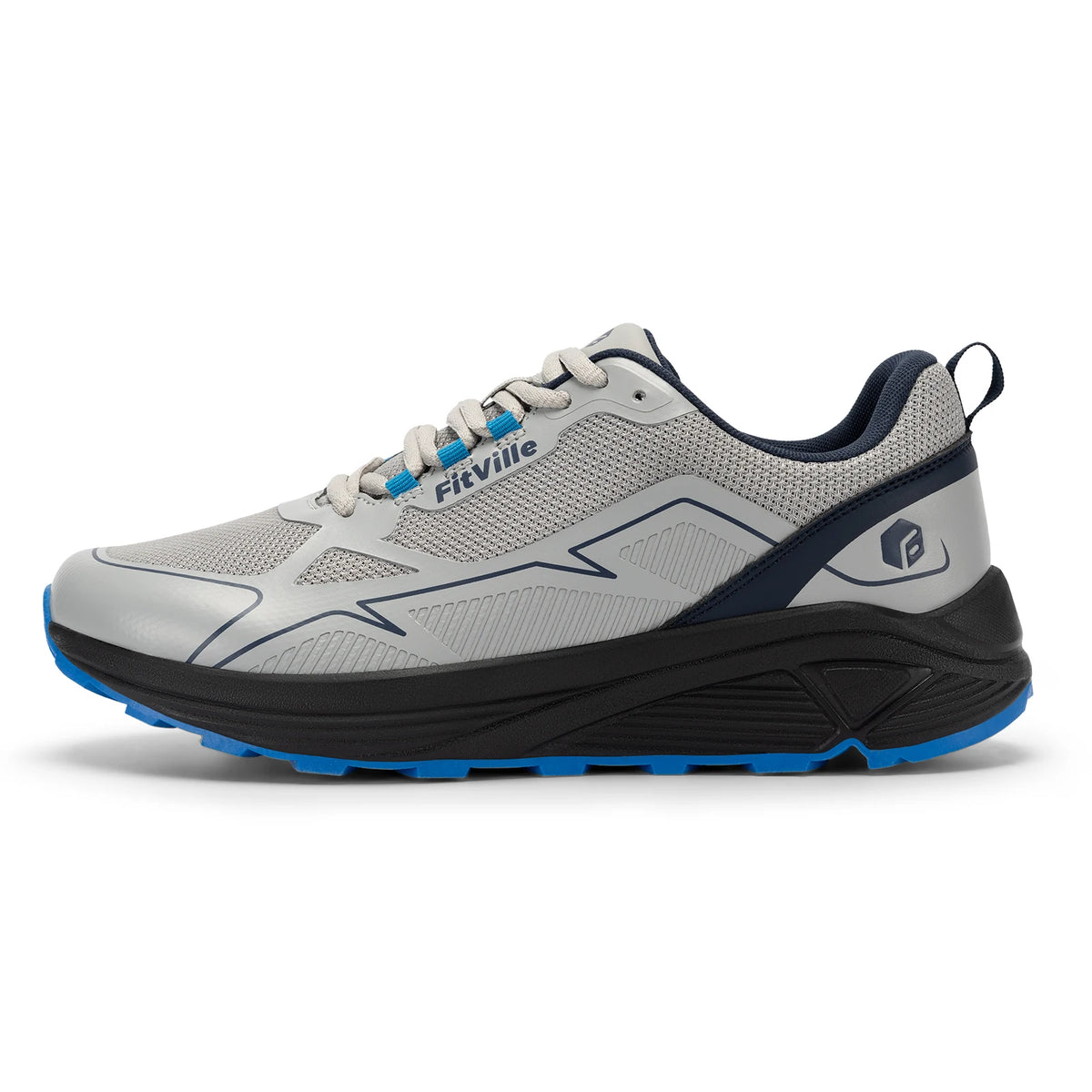 FitVille-Chaussures de course sur sentier coordonnantes pour hommes, baskets pour hommes, extra larges, légères, pieds enflés, soutien de la voûte plantaire, oto Instituts