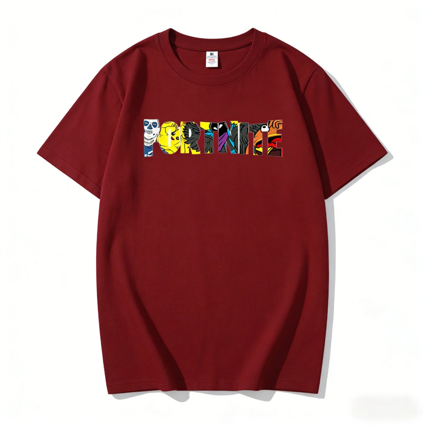 New Summer Arrival: Fortnite Pure Cotton Crew-Neck T-Shirt — Unisex Style, Perfect for Casual Wear and Vacations