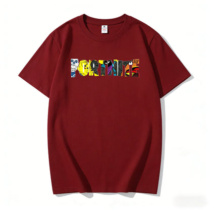 New Summer Arrival: Fortnite Pure Cotton Crew-Neck T-Shirt — Unisex Style, Perfect for Casual Wear and Vacations