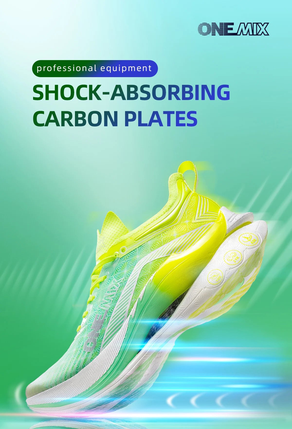 ONEMIX Carbon Plate Marathon Running Racing Shoes Professional Stable Support Shock Relief Ultra-Light Rebound Sneakers