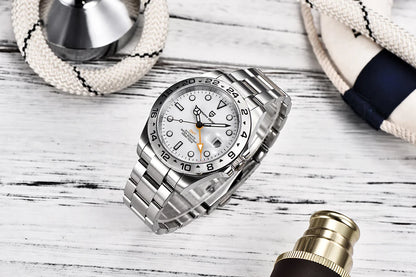 Pagani Design 2026 New Men's Automatic Mechanical Watch GMT Sapphire Stainless Steel Waterproof 10Bar Luminous BWG-9 Watch for Men