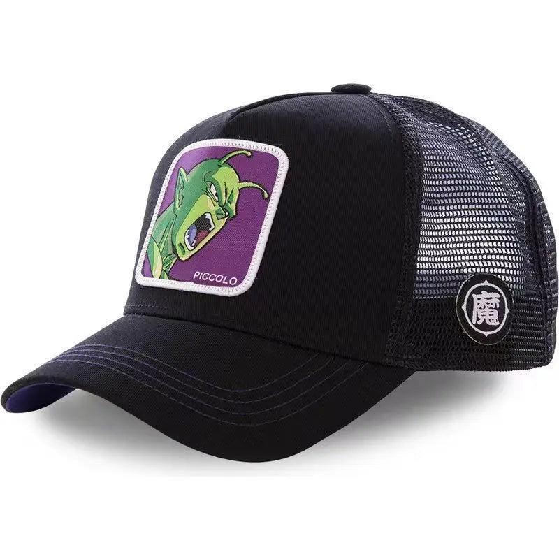 Dragon Ball Anime – Bestickte Mesh-Kappe mit Entenzunge, verstellbar, atmungsaktiv, Baseballkappe, Sonnenkappe für Damen und Herren