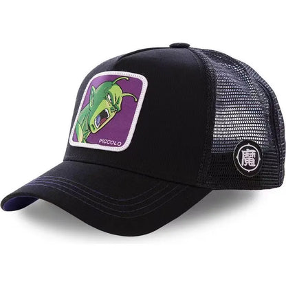 Dragon Ball Anime – Bestickte Mesh-Kappe mit Entenzunge, verstellbar, atmungsaktiv, Baseballkappe, Sonnenkappe für Damen und Herren