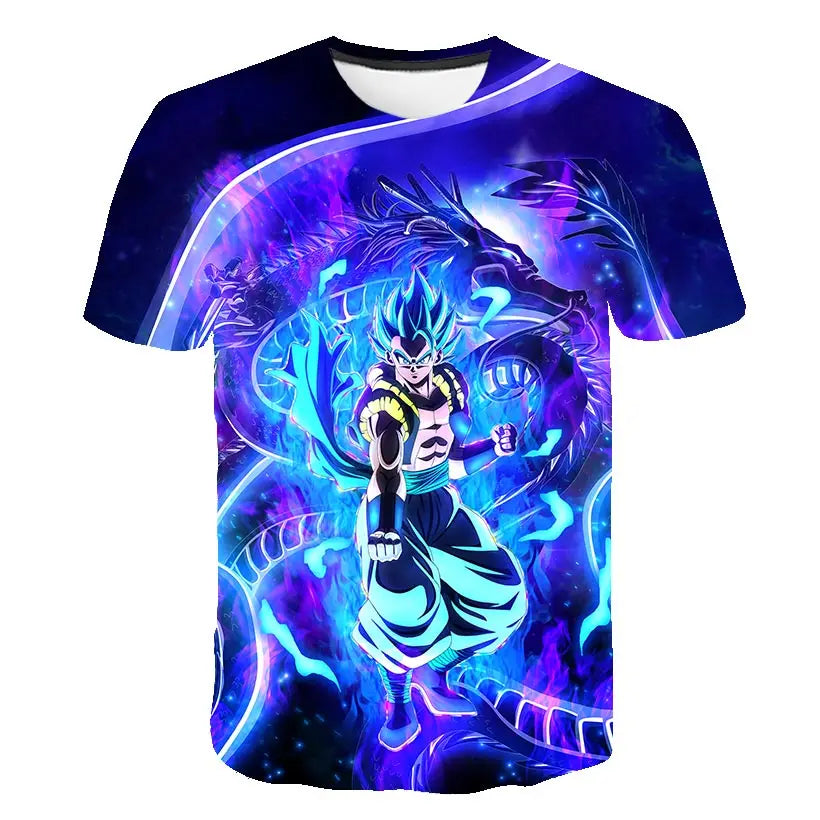 Dragon Ball T-Shirt Kids Tops Tee Anime Figures Son Goku Super Saiyan T-shirt Boys T-shirts Children Clothes Summer Short Sleeve