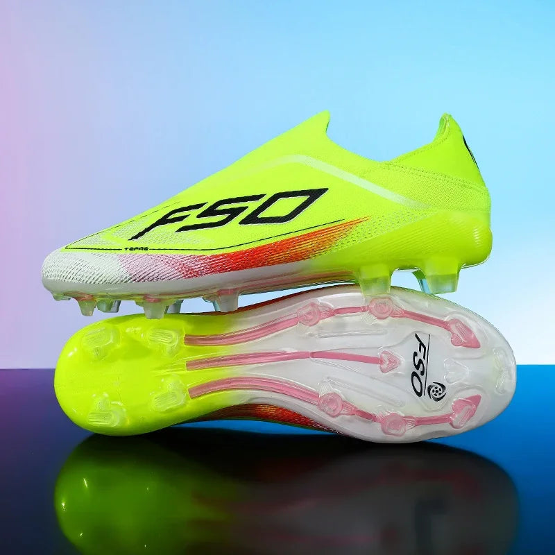 Men's Athletic Soccer Cleats Lightweight Comfortable Non-Slip Football Boots Training Shoes for Outdoor Grass Turf Competition