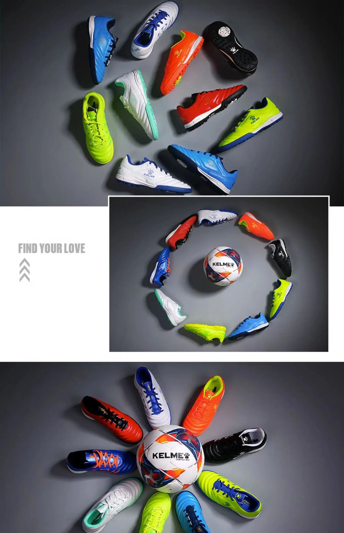 Kelme Tf Broken Nail Football Shoes, Adult Youth Non-Slip Football Shoes, Artificial Grass Five-a-Side Game Football Shoes Sports
