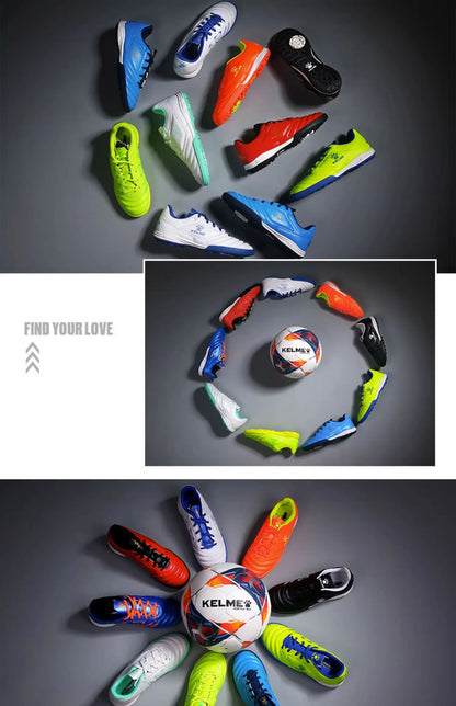 Kelme Tf Broken Nail Football Shoes, Adult Youth Non-Slip Football Shoes, Artificial Grass Five-a-Side Game Football Shoes Sports