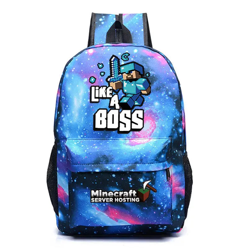 In Stock Minecraft Enderman Creeper Graphic Printed Backpack Large Capacity Lightweight Fashion Casual For Daily Travel Outdoor