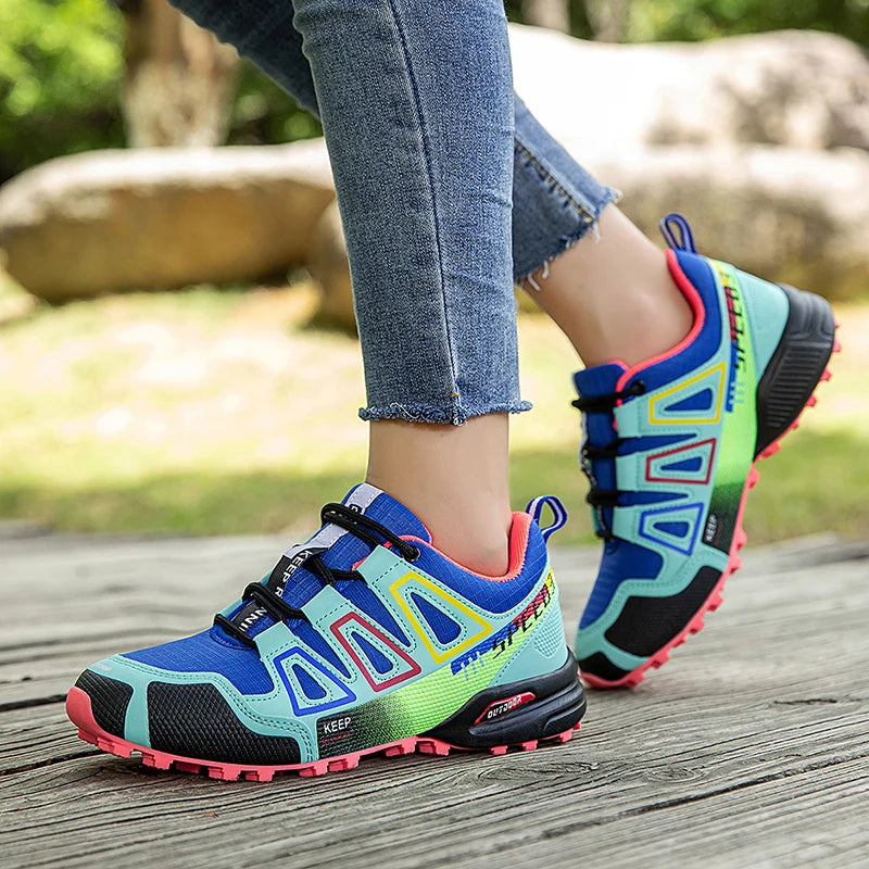 Hiking Shoes Women's Outdoor Hiking Sports Shoes, Non-Slip Hunting Tactical Shoes, Breathable Lace-Up Climbing Shoes, Cycling