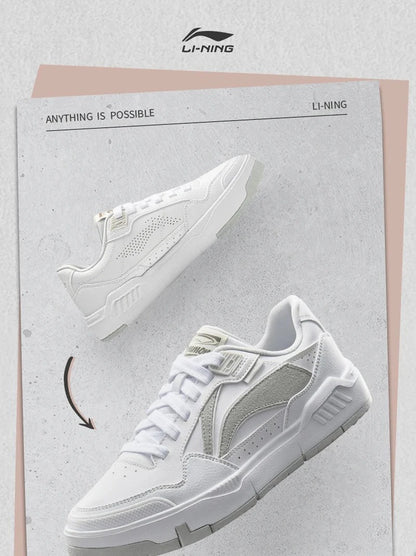 Li-Ning Women's COMMON 80s Lifestyle Shoes DUAL CUSHION Wearable Sport Shoes Classic Comfortable Li-Ning Leisure Sneakers AGCU158