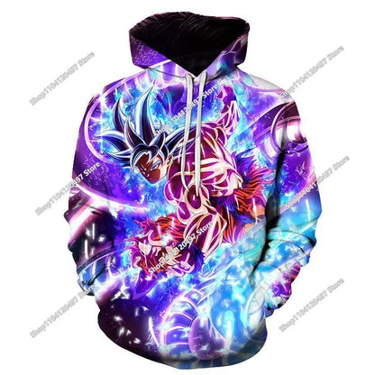 Dragon Ball Hoodie for Boys and Girls, New Autumn and Winter Style Creative Loose and Versatile Hooded Sweatshirt