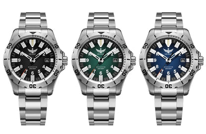 YELANG V1036 42mm Men Quartz Watch Luminous 10 Years Lithium Movement Rotated Dial 30ATM 300m Waterproof Military Style Watches