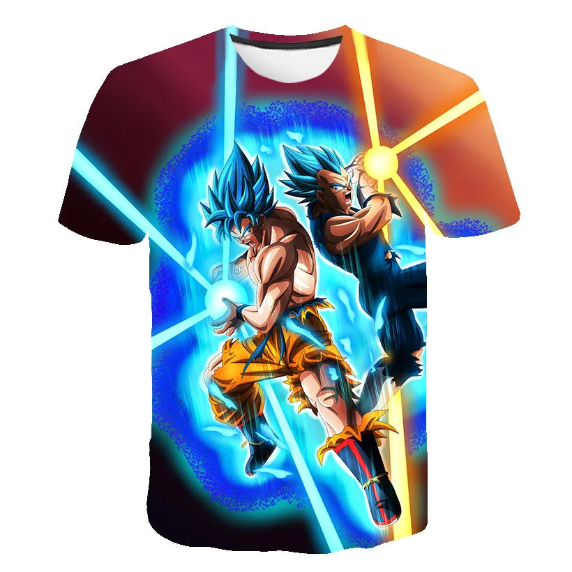 Dragon Ball T-Shirt Kids Tops Tee Anime Figures Son Goku Super Saiyan T-shirt Boys T-shirts Children Clothes Summer Short Sleeve