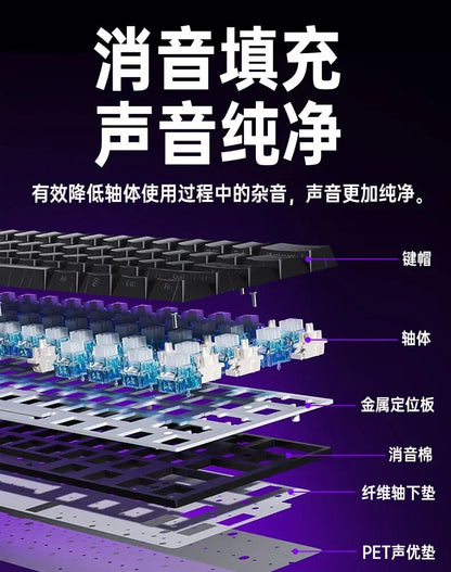 AULA Mini60 HE Magnetic Switch Keyboard RGB Tri Mode Wireless Mechanical Keyboard 8000Hz 0.01mm RT Gaming Keyboard Gamer Gifts