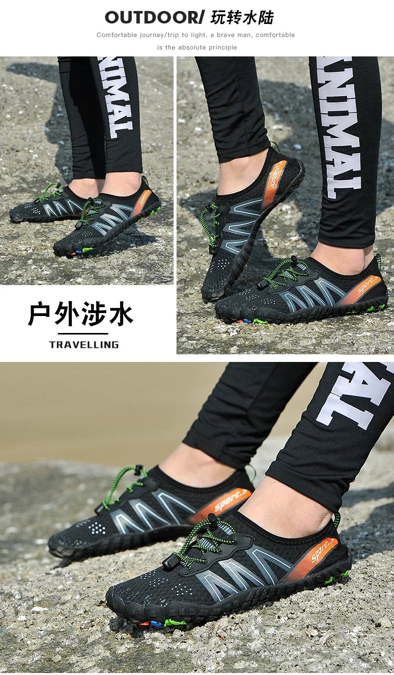 Men Wading Shoes Women Swimming Shoes Sneakers Barefoot Beach Sandals Upstream Aqua Shoes Quick-Dry Sea Diving Gym Water Shoes