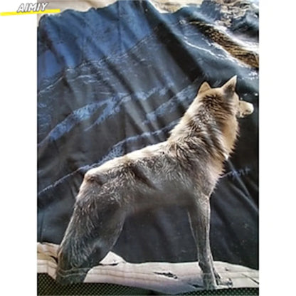 Мъжка тениска „Hipster Wolf“ с 3D печат, къс ръкав, модна лятна тениска, 3D животно, големи размери, с кръгла яка, за ежедневно носене и почивка