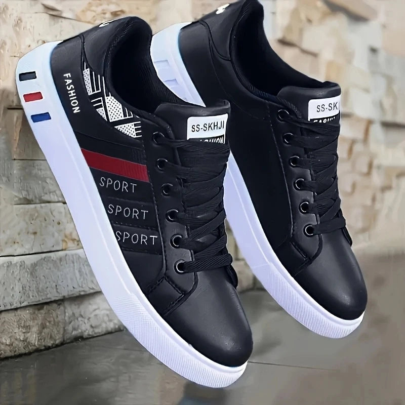 Lage skate-sneakers voor heren — Ademend, met veters, PVC-zool